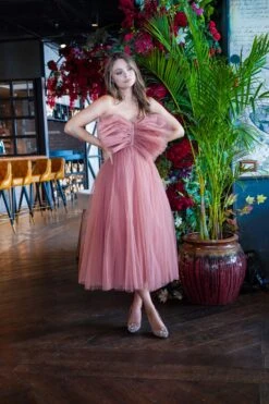 Butterfly Mauve Tulle Midi Dress -Lace & Beads Shop ButterflyMauve 3