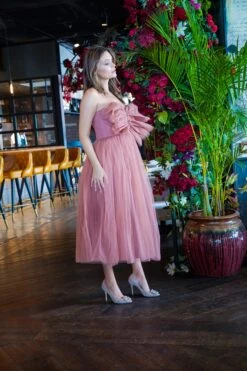 Butterfly Mauve Tulle Midi Dress -Lace & Beads Shop ButterflyMauve 4