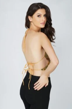 Butterfly Top In Gold -Lace & Beads Shop ButterflyTopGold 1