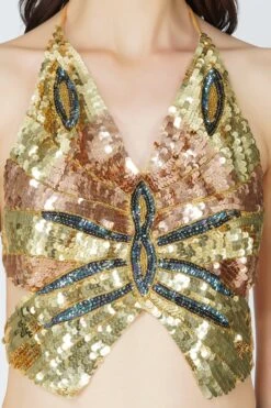 Butterfly Top In Gold -Lace & Beads Shop Butterflytop 12