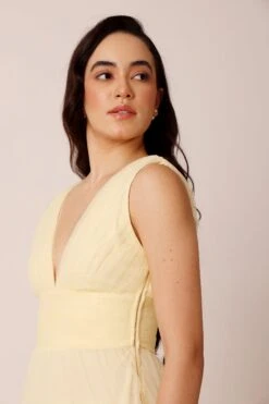 Candace Maxi Dress In Buttercup -Lace & Beads Shop Candace Maxi Dress Buttercup Yellow 1