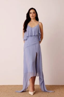 Cassa Midi Dress In Light Blue