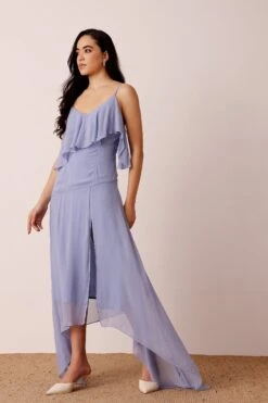 Cassa Midi Dress In Light Blue -Lace & Beads Shop Cassa Midi in Blue 5