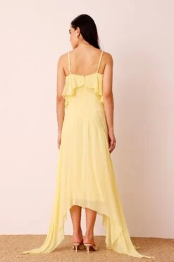 Cassa Midi Dress In Pale Yellow -Lace & Beads Shop Cassa Midi in Yellow 2