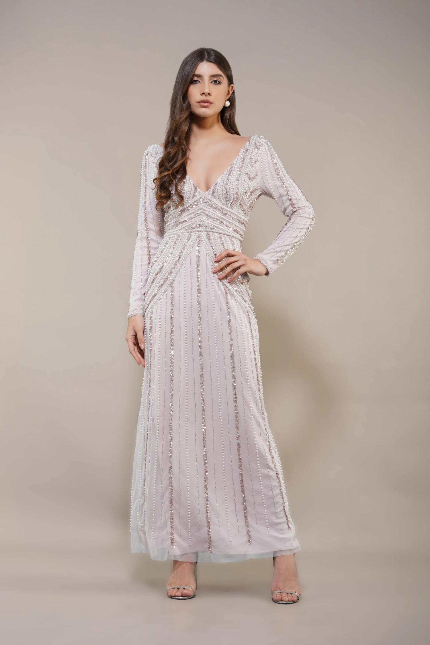 Cordelia Embellished Maxi Dress In Powder Pink 3 Cordelia Embellished Maxi Dress In Powder Pink