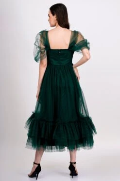 Jayne Emerald Green Tulle Midi Dress -Lace & Beads Shop DSC2772