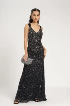 Dream Embellished Maxi Dress In Black -Lace & Beads Shop DreamEmbellishedMaxiinBlack 3