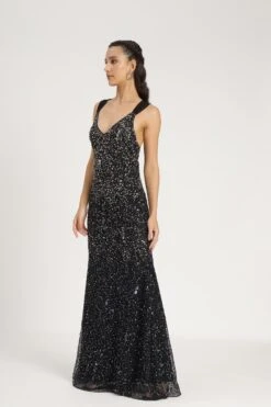 Dream Embellished Maxi Dress In Black -Lace & Beads Shop DreamEmbellishedMaxiinBlack 5