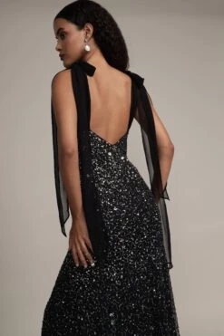 Dream Embellished Maxi Dress In Black -Lace & Beads Shop Dream Embellished Maxi in Black 9