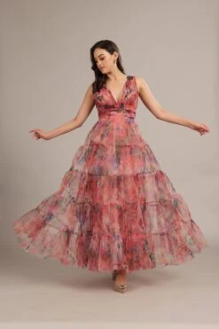 Candace Maxi Dress In Mixed Floral 9 Candace Maxi Dress In Mixed Floral -Lace & Beads Shop EDITCandaceMaxiinMixedFloral 6