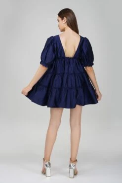 Gadot Mini Dress In Blue -Lace & Beads Shop GadotMiniDressinNavyBlue 3