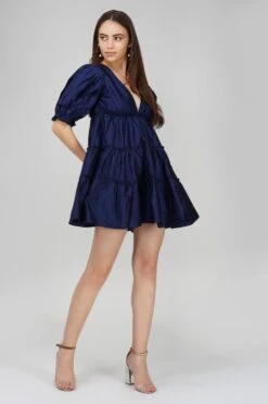 Gadot Mini Dress In Blue -Lace & Beads Shop GadotMiniDressinNavyBlue 5