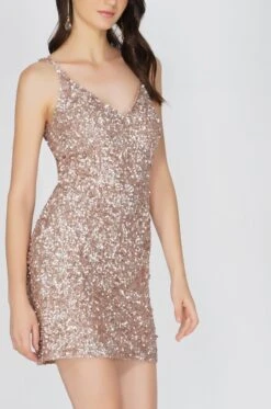 Greyson Mink Sequin Mini Dress -Lace & Beads Shop Greyson 13 1eb8d2fb 968a 4a69 9624 26db38b17a3f