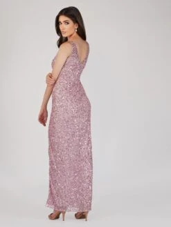 Greyson Pink Sequin Maxi Dress -Lace & Beads Shop Greyson 8