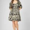 Sydney Metallic Printed Mini Dress In Black 2 Sydney Metallic Printed Mini Dress In Black -Lace & Beads Shop IMG 0861