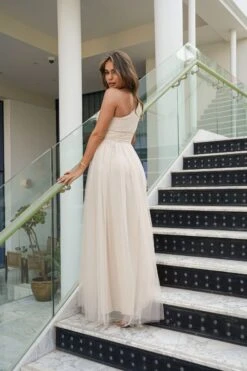 One Shoulder Mesh Maxi Dress -Lace & Beads Shop IMG 2926