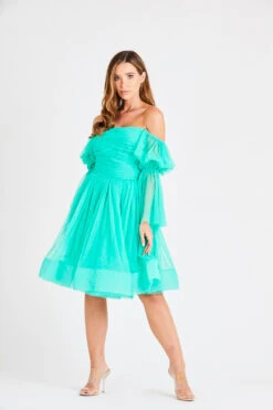 Amora Green Tulle Dress -Lace & Beads Shop INN5717GRN 2