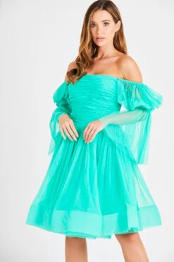Amora Green Tulle Dress -Lace & Beads Shop INN5717GRN 3