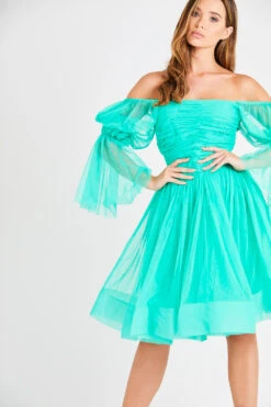 Amora Green Tulle Dress -Lace & Beads Shop INN5717GRN 4