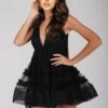 Ivy Black Tulle Mini Dress -Lace & Beads Shop IvyEdited