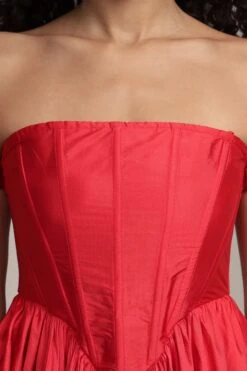 Carly Corset Mini Dress In Red -Lace & Beads Shop JLCarlyMiniinRed 9