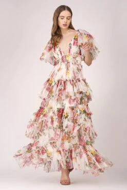 Jasmine Maxi Dress In Floral Print -Lace & Beads Shop JasmineMaxi FloralPrint 3 1217c8e4 f9cd 4703 9f8b 35f4a9ee8787