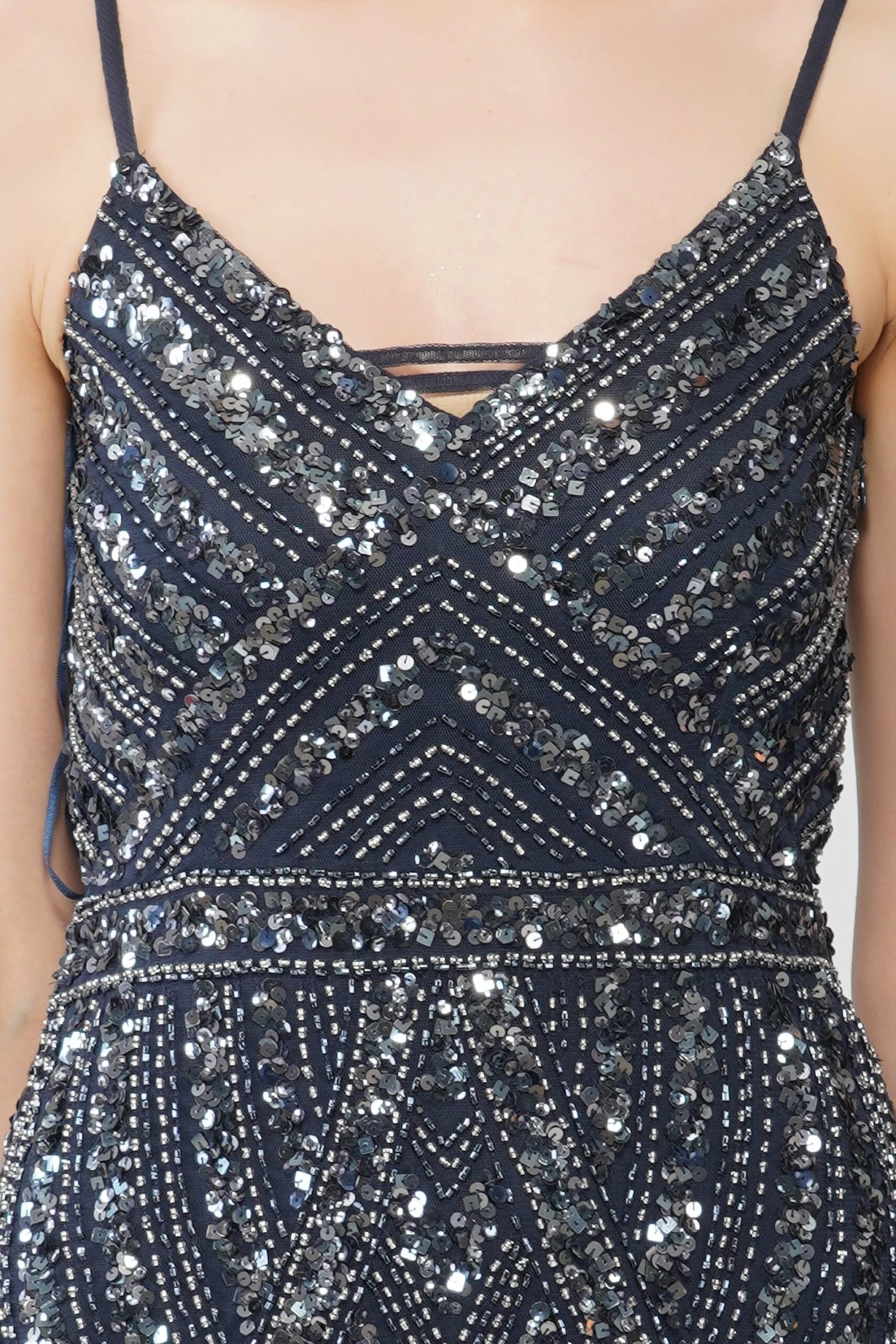 Jolie Embellished Maxi Dress In Navy Blue 7 Jolie Embellished Maxi Dress In Navy Blue - Image 5