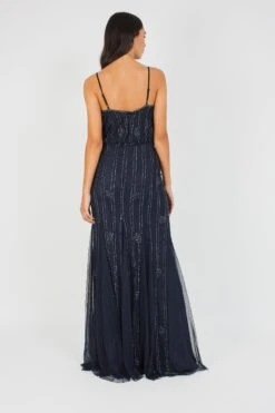 Keeva Navy Bridesmaid Maxi Dress -Lace & Beads Shop KeevaMaxinavyback