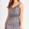 Keeva Embellished Mini In Grey -Lace & Beads Shop KeevaMiniGrey