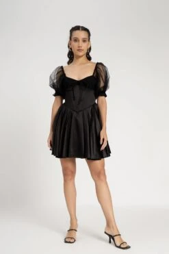 Keila Mini Dress In Black -Lace & Beads Shop KeilaMiniinBlack 2