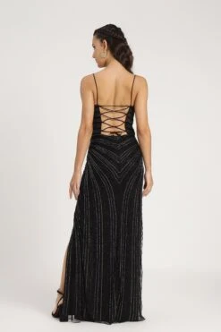 Kimberly Embellished Maxi Dress In Black -Lace & Beads Shop KimberlyEmbellishedMaxiinBlack 5