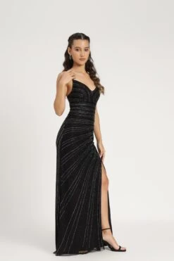 Kimberly Embellished Maxi Dress In Black -Lace & Beads Shop KimberlyEmbellishedMaxiinBlack 7