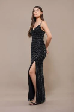 Kimberly Embellished Maxi Dress In Black -Lace & Beads Shop Kimberly Maxi in Black 5