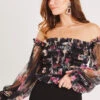 Rolf Top In Black Floral 1 Rolf Top In Black Floral -Lace & Beads Shop LACE BEADS 2030