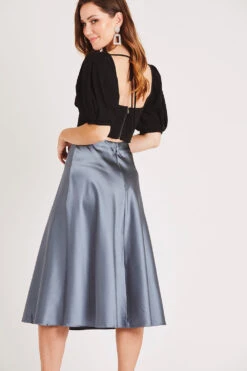 Sophie Grey Satin Skirt -Lace & Beads Shop LACE BEADS 2134