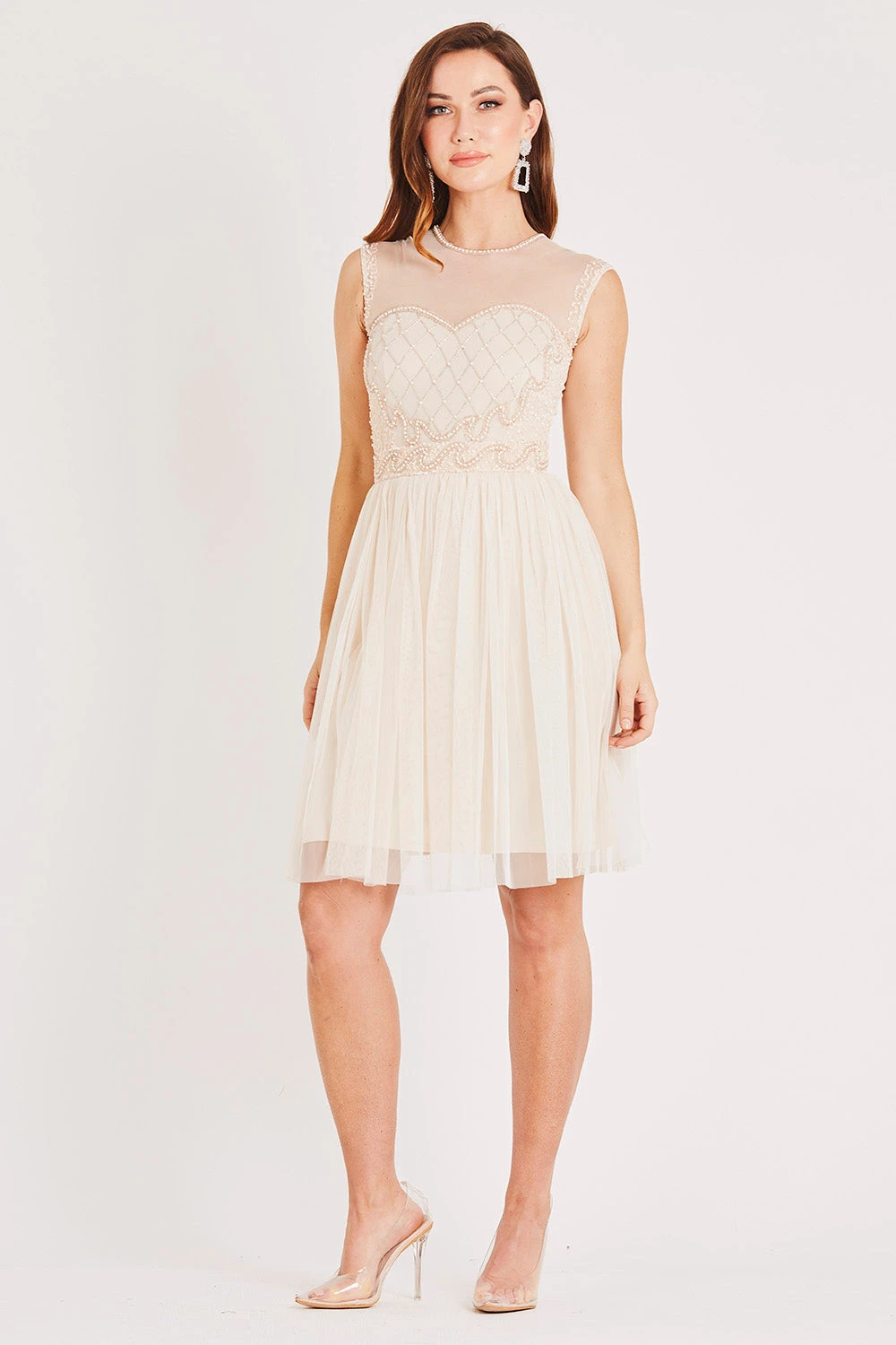 Cecilia Pearl Embellished Skater Dress 7 Cecilia Pearl Embellished Skater Dress - Image 5