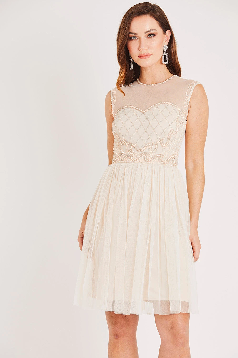 Cecilia Pearl Embellished Skater Dress 8 Cecilia Pearl Embellished Skater Dress - Image 6