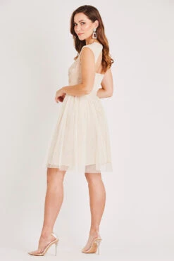 Cecilia Pearl Embellished Skater Dress 11 Cecilia Pearl Embellished Skater Dress -Lace & Beads Shop LACE BEADS 2226