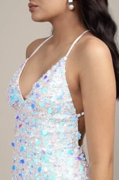 Alchemila Embellished Maxi Dress In Iridescent White -Lace & Beads Shop LB 1111202405 10