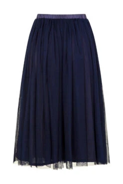 Val Tulle Midi Skirt In Navy -Lace & Beads Shop LNB1003NVY 5