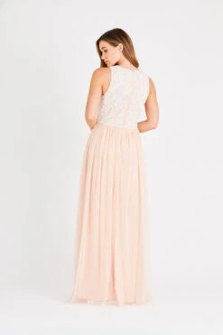Picasso Bridesmaid Maxi In Blush Nude -Lace & Beads Shop LNB2327NDE 6