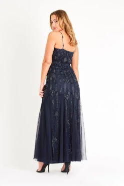 Keeva Navy Bridesmaid Maxi Dress -Lace & Beads Shop LNB3267NVY 6