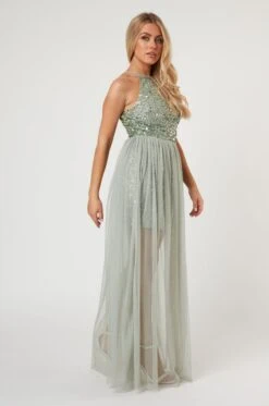Lulu Sage Bridesmaid Dress -Lace & Beads Shop LaceandBeads1055