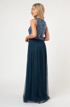 Picasso Navy Blue Bridesmaid Maxi Dress -Lace & Beads Shop LaceandBeads1134
