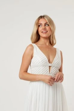 Myla Pearl Beaded Wedding Dress -Lace & Beads Shop LaceandBeads1274