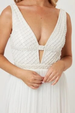 Myla Pearl Beaded Wedding Dress -Lace & Beads Shop LaceandBeads1288