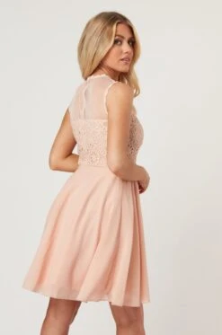 Carlie Blush Tulle And Lace Skater Dress 16 Carlie Blush Tulle And Lace Skater Dress -Lace & Beads Shop LaceandBeads1465
