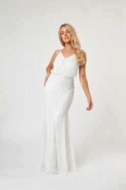 Keeva Wedding Dress In White -Lace & Beads Shop LaceandBeads596
