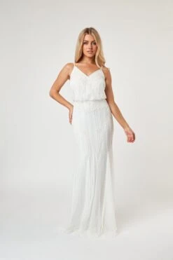 Keeva Wedding Dress In White -Lace & Beads Shop LaceandBeads601