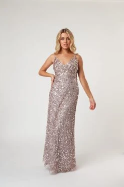 Betty Beaded Champagne Maxi Dress -Lace & Beads Shop LaceandBeads625 755faf55 b3f3 47a5 97e6 8c14aaa9e20b